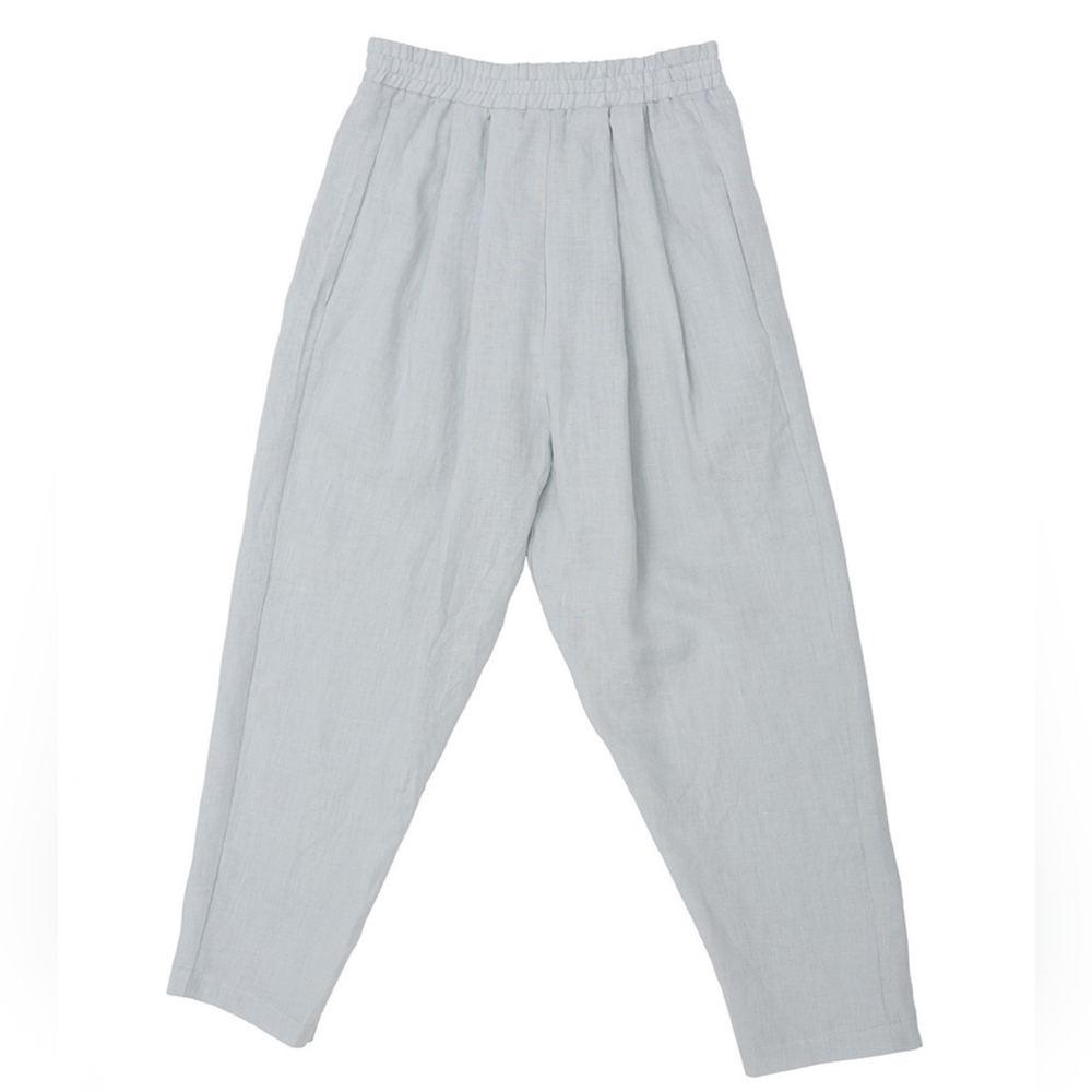 Ilana Kohn 100% Linen Nico Pants Small Light Grey
